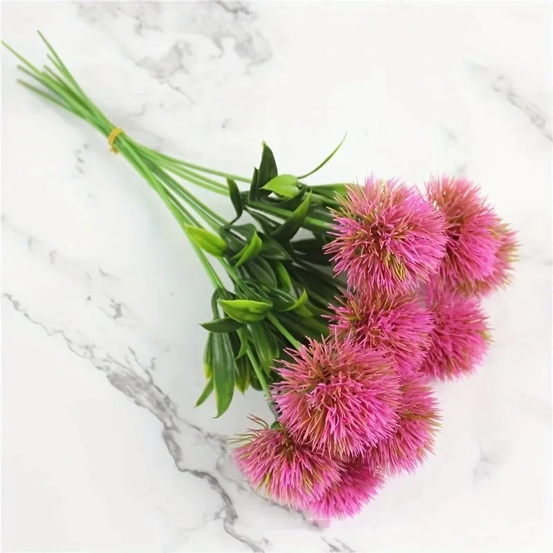 3/7Pcs Künstliche Blumenstrauß Löwenzahn Blumen Wohnzimmer Dekoration Outdoor Garten Blume Hochzeit Decor DIY Kranz Zubehör – Detail 9