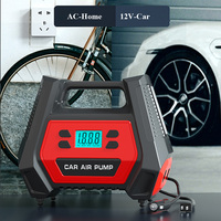 Car Tire Inflator Dual Power Portable Air Compressor Electric Air Pump AC/12V DC Tire Pump 150Psi With LED Light for Home Balls