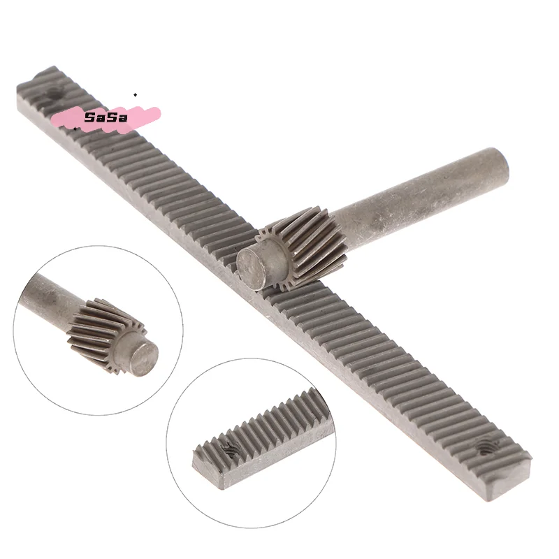 S-1/2Pcs 0.5M 17T 100MM Precision Gear Rack - Steel Sliding Platform Gear for Lifting Table Adjustment DIY Tool Accessory