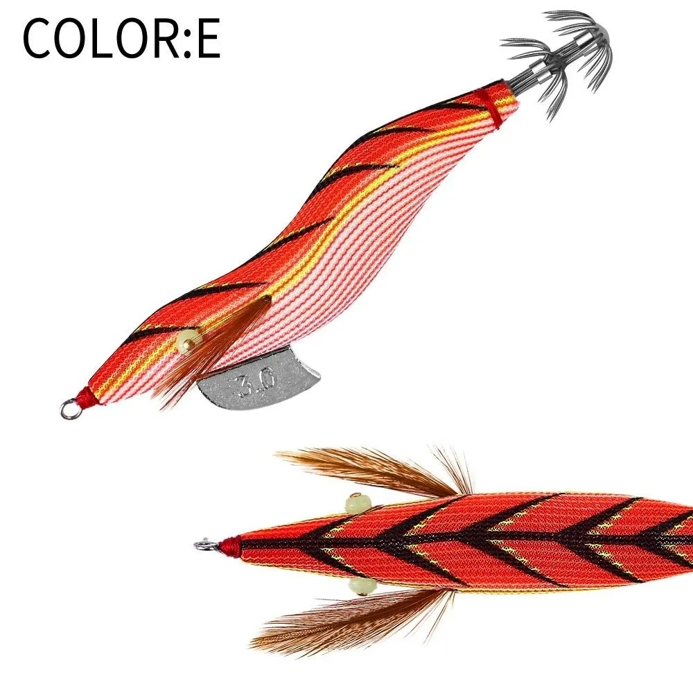 Egi 3.0 Hook Squid Bait 30g Weight Octopus Design Jigging Lures Wutong wood Cuttlefish Shape Slow Sinking Sea Fishing view 5