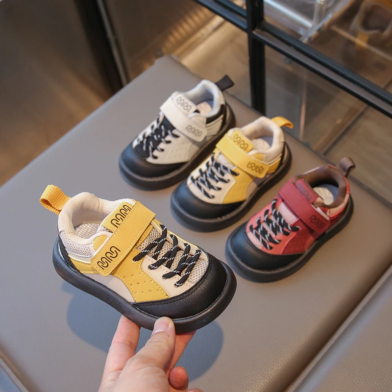 

Boys Girls Casual Shoes Mesh Breathable Kids Tennis Shoes Hook&loop 2025 Autumn New Children Flat Shoes Toes Capped Non-slip