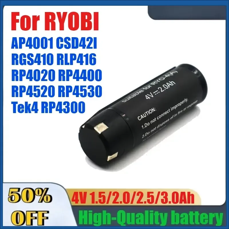 4V 1.5Ah 2.0Ah 2.5Ah 3.0Ah High-Quality Battery For RYOBI AP4001 CSD42l RGS410 RLP416 RP4020 RP4400 RP4520 RP4530 Tek4 RP4300