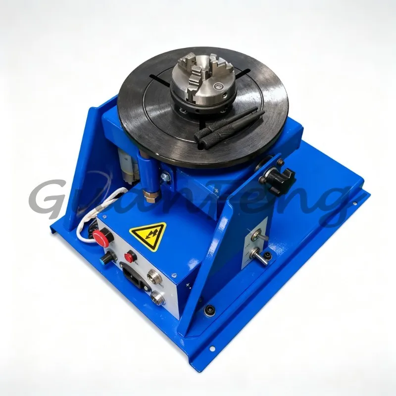 10kg Rotary Welding Positioner Turntable, Tilt Table with 65mm Chuck for Ring Welding