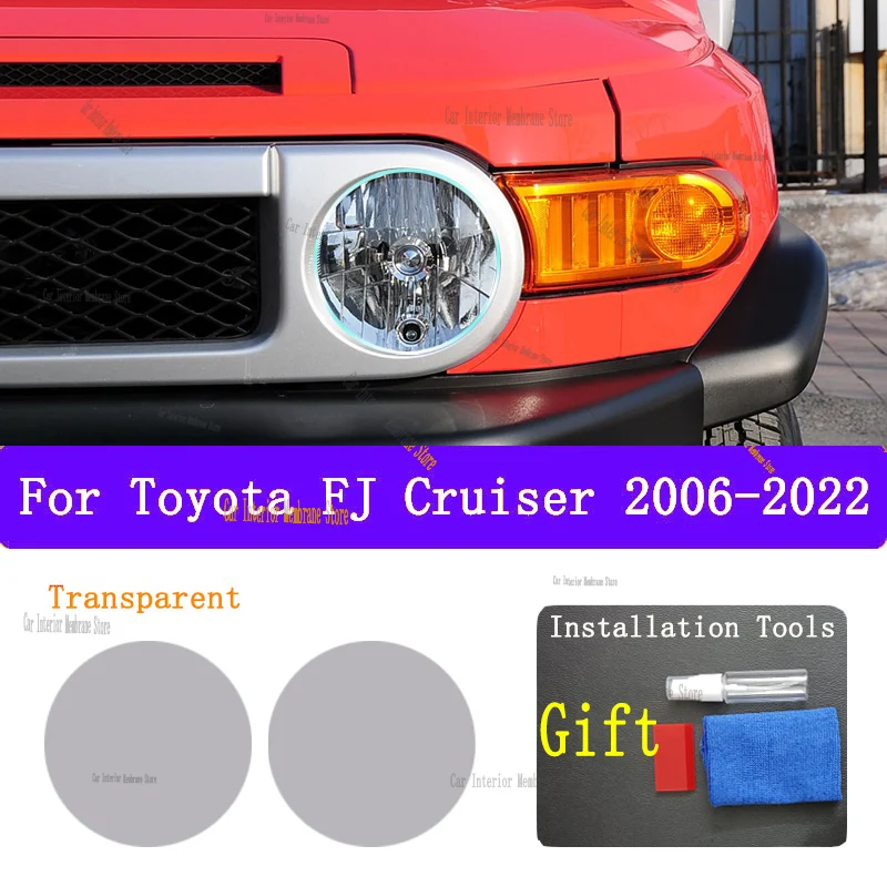トヨタ-fj-クルーザー-2006-2022年式用-ヘッドライトフィルム-車外装改造用-傷防止-透明-tpu製-保護フィルム