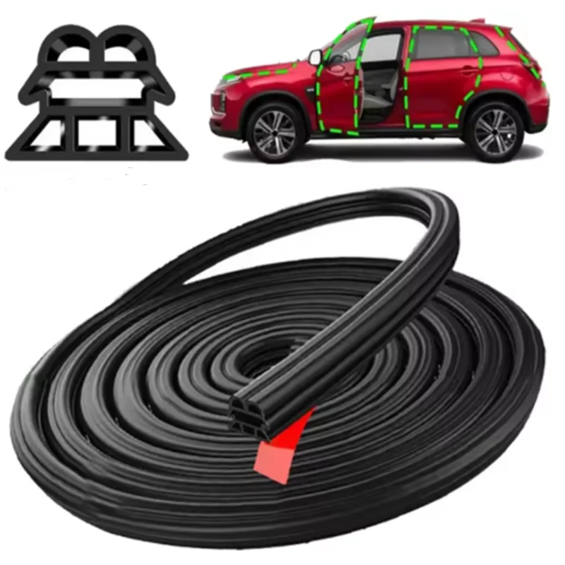 3-Layer Seal Strip Car All Models Door Seal Strips Sound Insulation Weatherstrip Accessories Auto 5/10/20/40M Rubber Strips