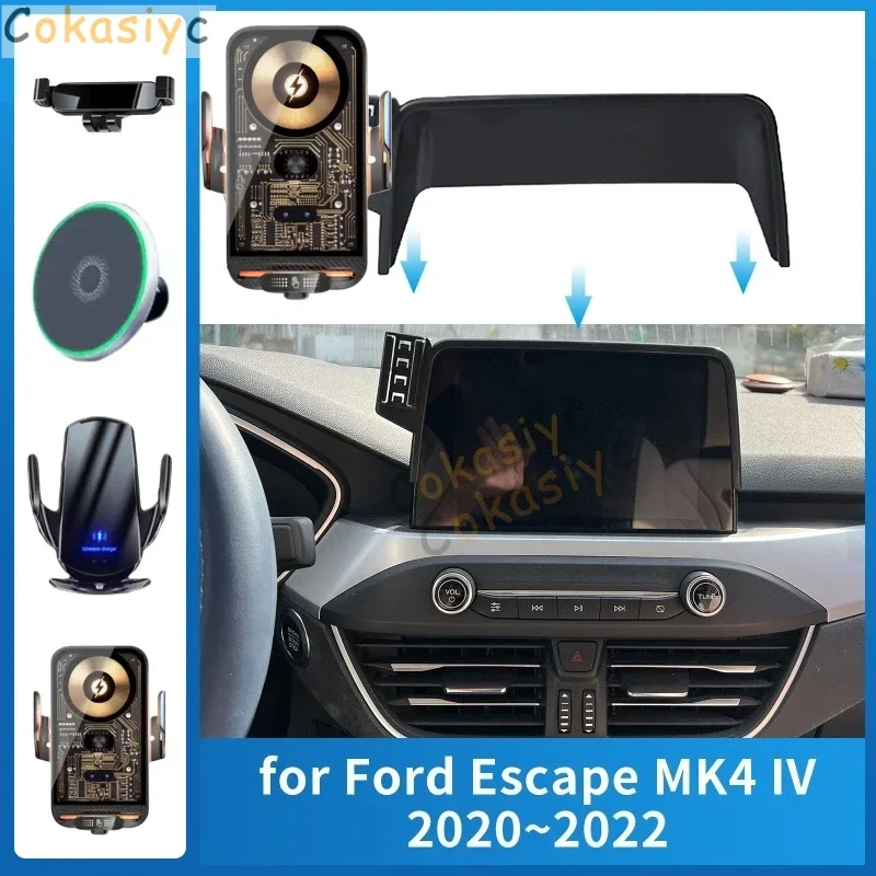 

for Ford Escape MK4 IV 2020~2022 (8in) Car phone holder Charging Bracket Navigation Stand Auto Accessories