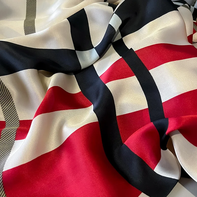 デザインサテンシルクショールヒジャブスカーフ女性ファッション夏の日焼け止めビーチストールラップブファンダ女性ヘッドカチーフエシャルプ新