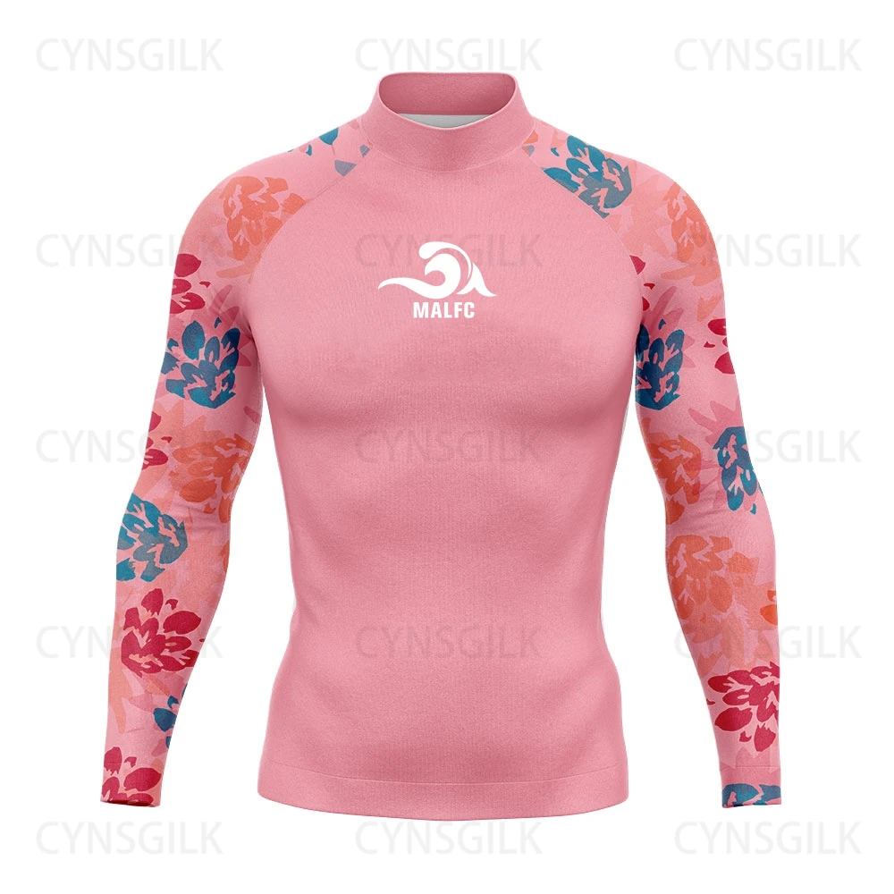 MALFC Rash guard for men Surfing Clothes Swimsuit Rashguard Surf Wear UPF 50 Water Sport Long Sleeve T-shirt Swimwear snorkeling