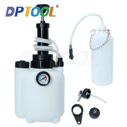 3L Car Manual Brake Bleeder Fluid Changer Hydraulic Clutch Oil Pump Empty Exchange Drained Kit with Adapter Replacement Tool