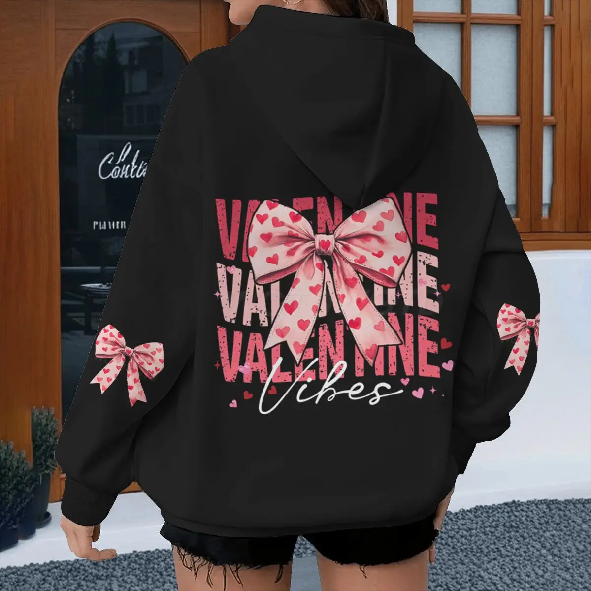 

Худи женское с бантом в стиле розовой кокетки, модное повседневное, уличный тренд, с характером, для девушек, Y2K, подарки