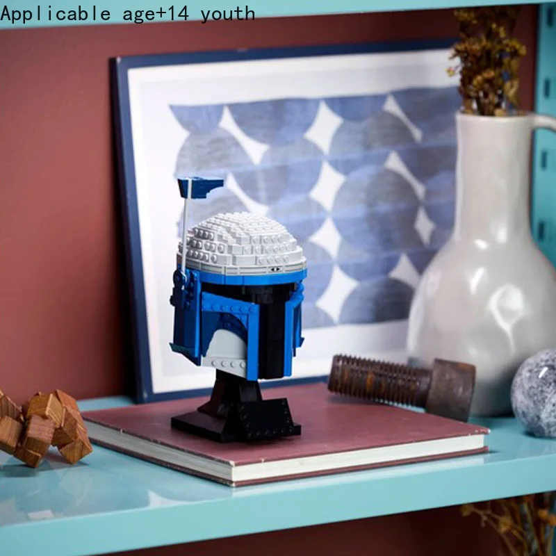 

616pcs Moc 75408 Mandalorian Jango Fett Helmet Model Building Blocks Bricks Diy Assembly Educational Toy Kid Gift