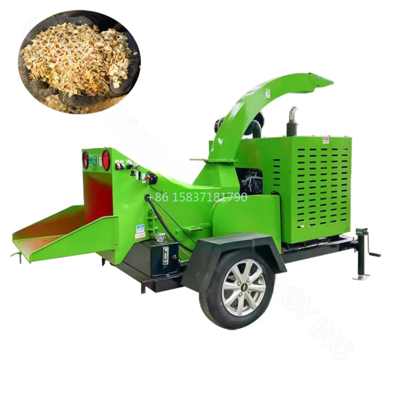 

High Power Wood Chipper Machine 300mm 10 Inch Large Wood Chipper Landscape Garden Waste Branches Wood Chipper for South Africa