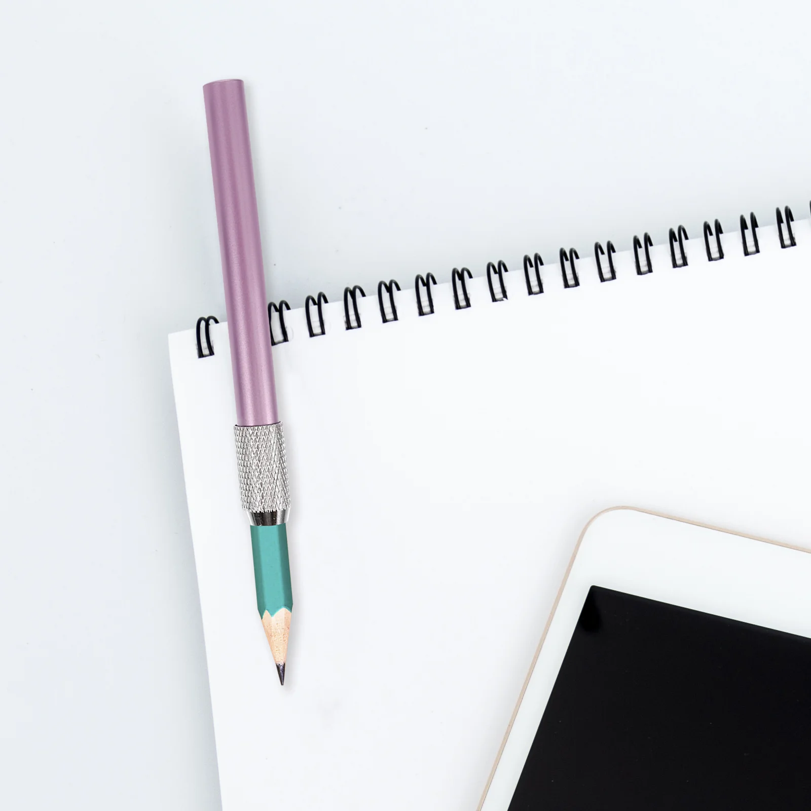 

8Pcs Pencil Extenders Copper Plastic Holder Non Slip Short Pencil Extension Artist Drawing Office Supplies Crayon Extension