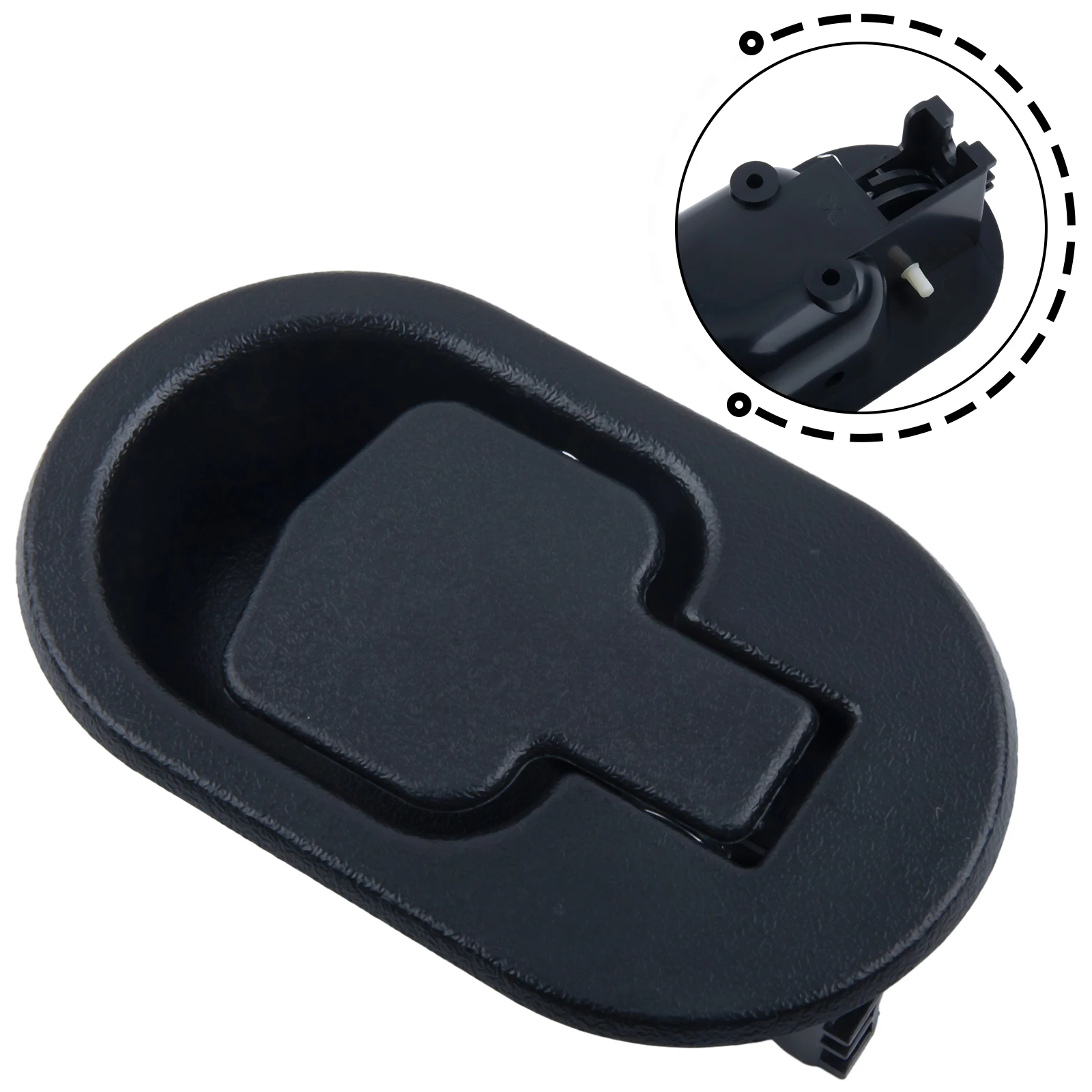 楕円形のプラスチック製リクライニングチェア,11x6.8cm,黒いバックル付きの手動プルハンドル,オフィスチェアの交換