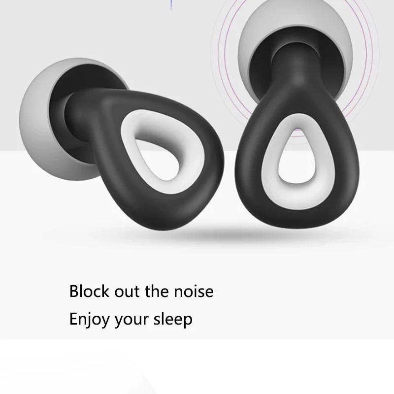 Silicone Noise Reduction Earplugs Swimming Waterproof Silent Sleep Student Hearing Protection Full Size Earplugs