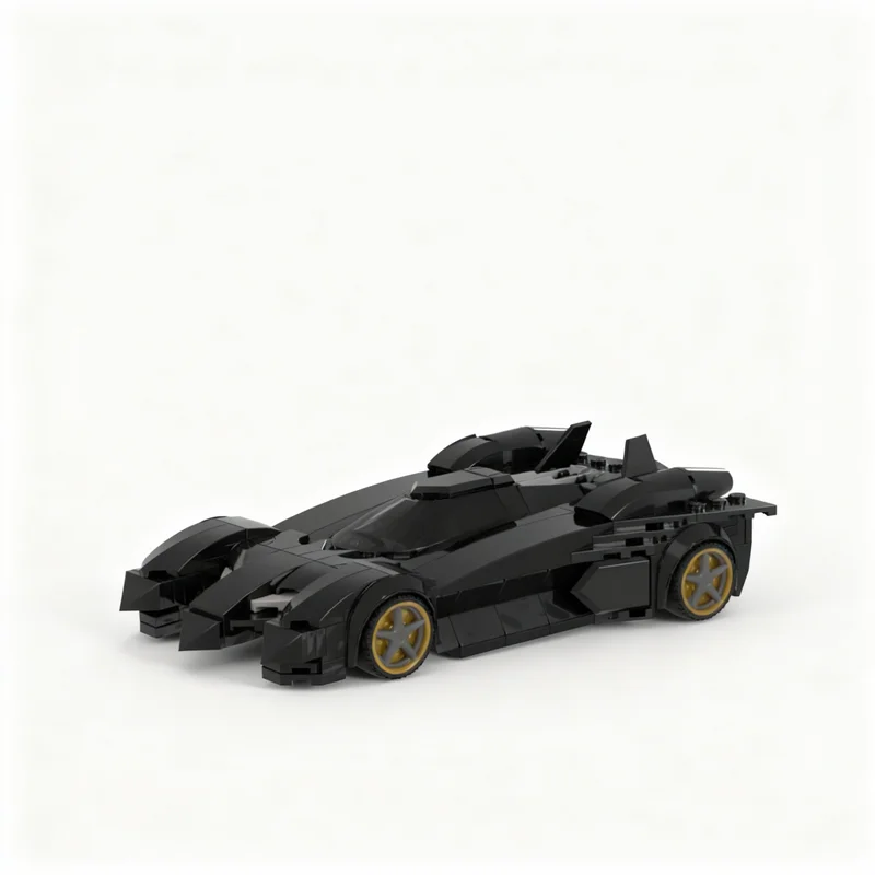 

NEW 321PCS MOC Hero Movie Beware Dark Batmobile Model DIY Creative Ideas Assembly Building Blocks Birthday Gift Display Home Set