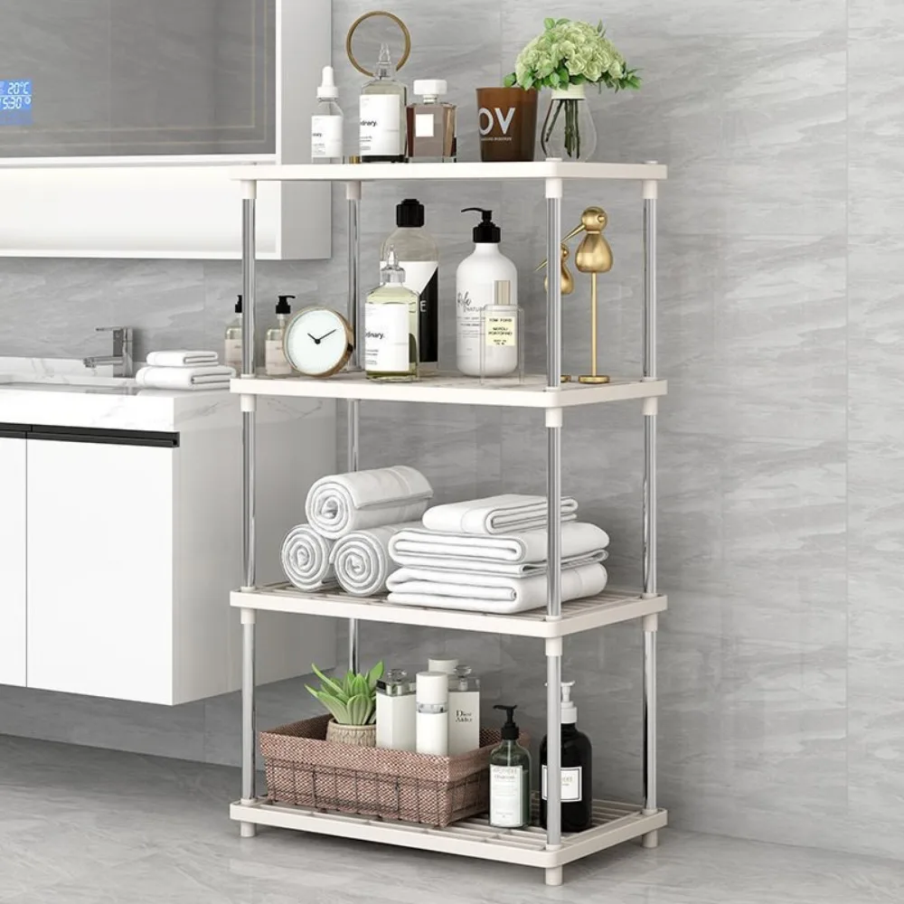 Floor Standing Storage Rack Multi Layer Practical Kitchen Arrange Racks Portable Bathroom Products Rust Proof Household Shelves