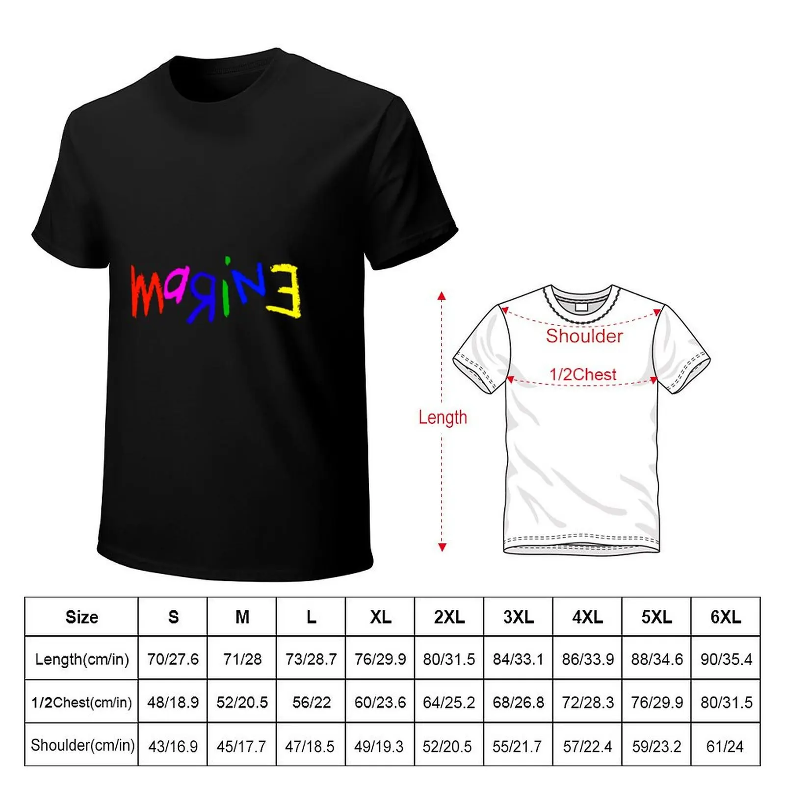 Marine Crayon Marine Full Color Crayon T-Shirt basketball graphic tees new edition mens t shirts pack