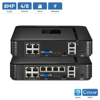 4k 8MP POE NVR Ultra HD 5MP IP Camera H.265 CCTV System ONVIF 48V POE Video Recorder 4CH/8CH Xmeye P2P Surveillance Camera RTSP