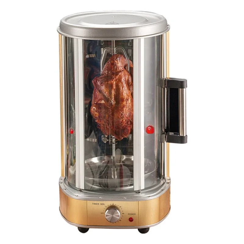 21L Automatic Electric Rotary Barbecue Oven Stainless Steel Household Smokeless Turkey Style Self-Rotating Roast  Machine