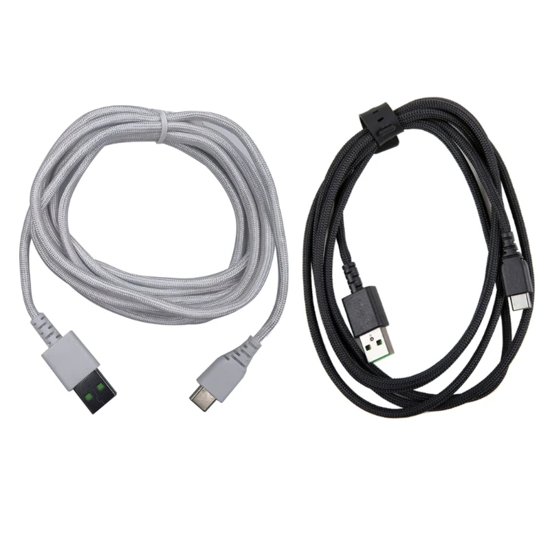 

Mouse Cable USB C to USB A Charging Cable for ViperV2 DeathAdder V3Pro/Basilisk V3Pro Gaming Mouse Soft Braided Cord H8WD
