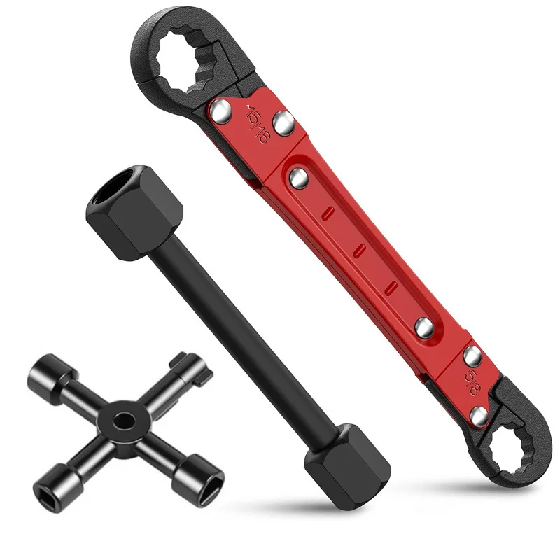 

For Angle Stop Wrenches For 3/8 1/2 MPT Compression Threaded Dual Pipe Wrenches