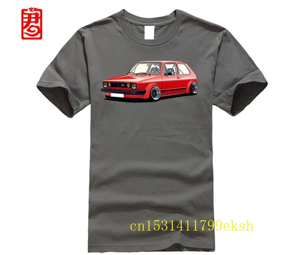 T-Shirt White Round Neck Germany Classic Legend Car Golf Gti Red Mk1 2024 New Brand Sales Cotton Short Sleeve Military T Shirts