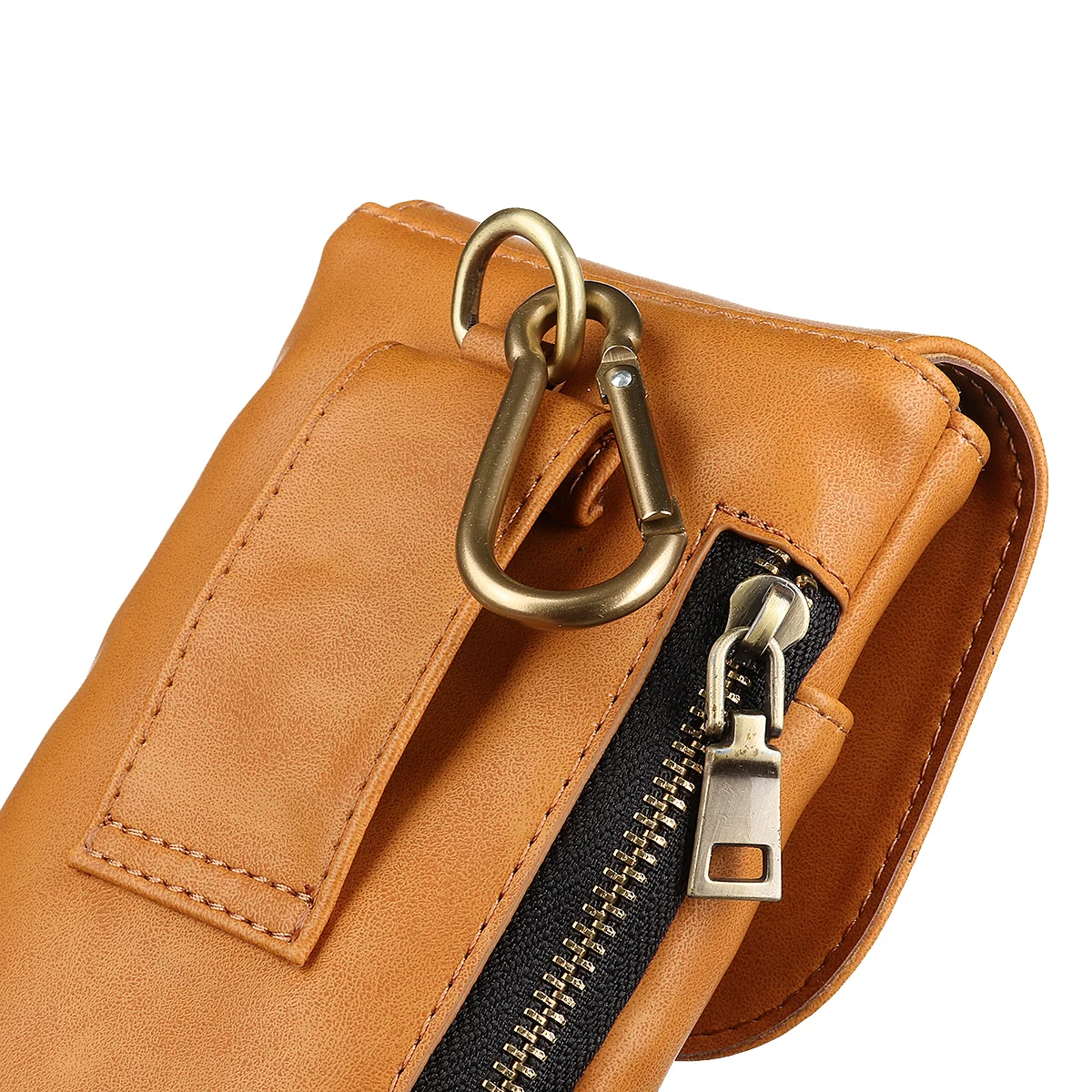 PU Leather Universal Buckle Double Layer Phone Bag Pouch for 6-7.2\