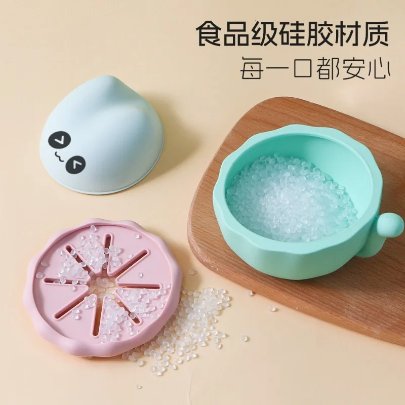 Cartoon Silicone Bowl Food Grade Cartoon Baby Suction Cup Complementary Food Bowl Steaming and Anti Drop Snack Bowl Tableware