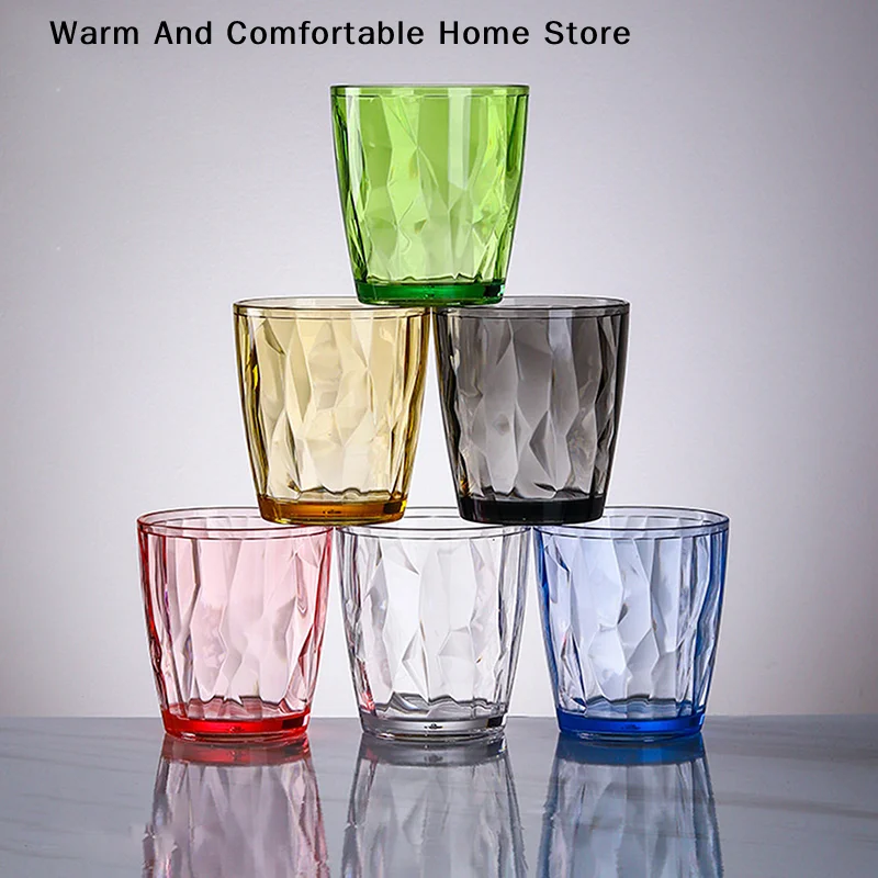 【SE】Acrylic Drinking Glasses Shatterproof Water Tumblers Unbreakable Reusable Beer Champagne Cup Dishwasher Safe For Party
