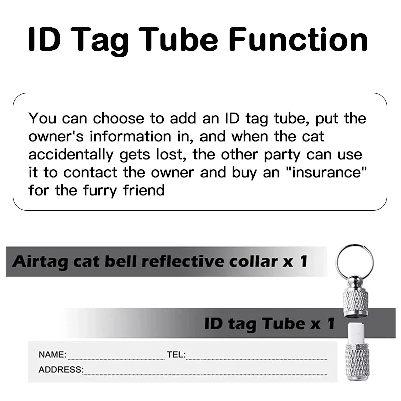 For Airtag Tracker Cat Collars With GPS Positionable Reflective With Bell Pet Locator Necklaces Cats Safe Anti-lost Accessories