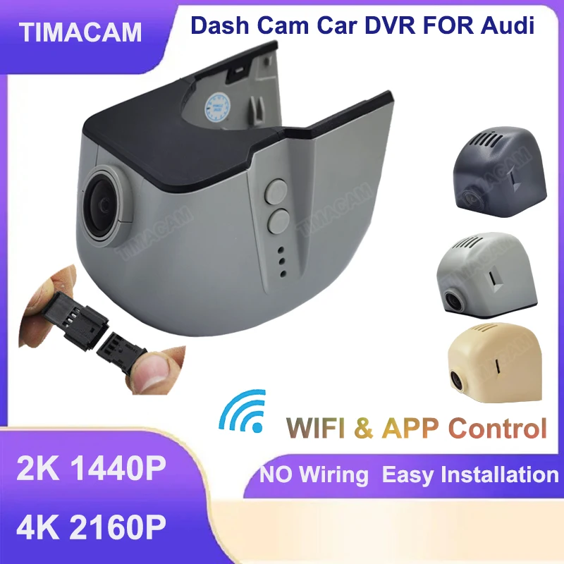 TIMACAM for Audi a4 b8 b9 a3 8v 8p a5 a6 c7 a7 q5 q7 q3 q8 q2 q4 s3 8v s5 b9 s4 b8 tt rs Dash Cam 4K Wifi Plug and Play Car DVR