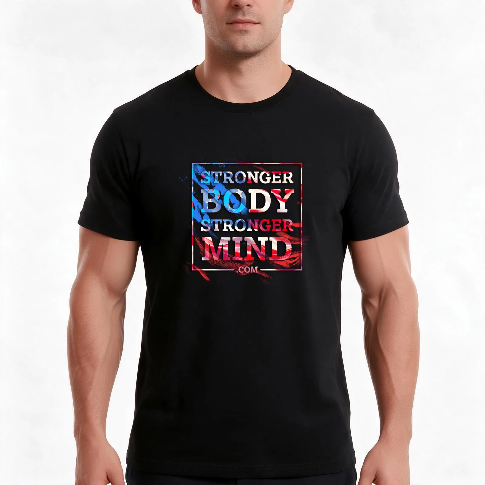 Stronger Body Stronger Mind Patriotic T-Shirt Summer Casual Cotton Tee Oversized Streetwear Tops Vintage Graphic Print