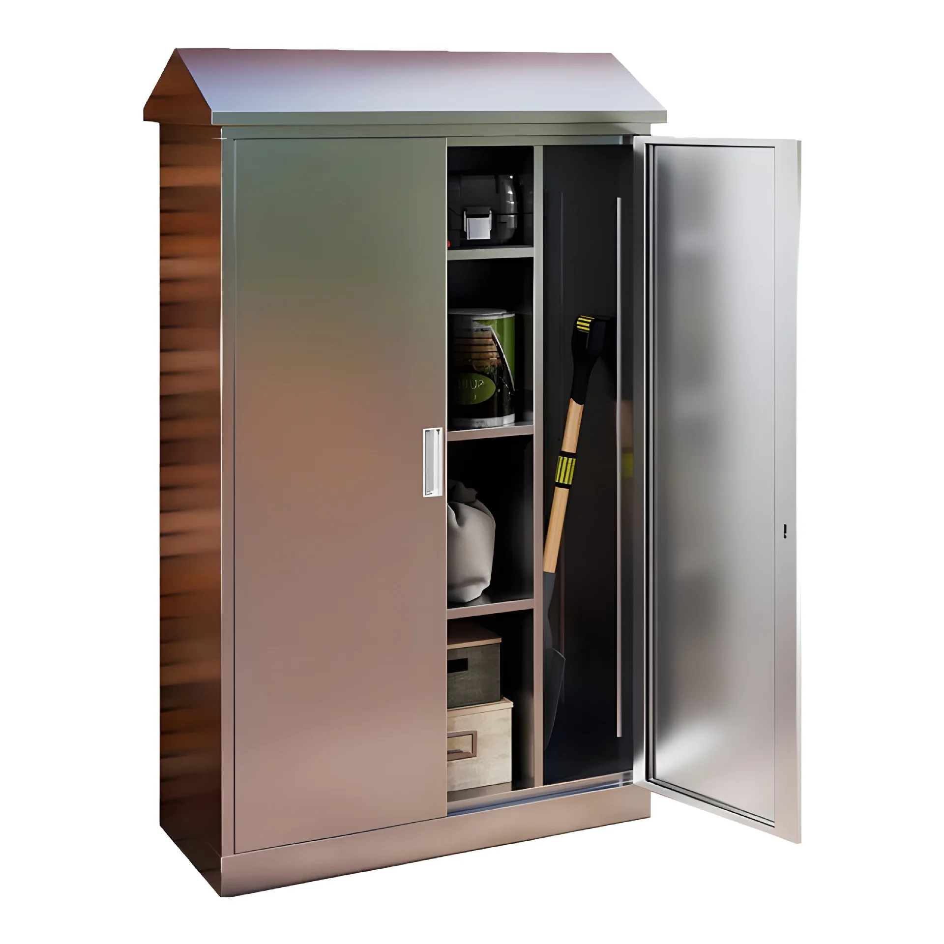 LMM304 stainless steel outdoor storage cabinet, garden courtyard outdoor balcony household storage tool cabinet