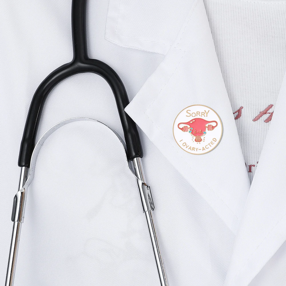 1pc Uterus Enamel Pin Lapel Brooch Funny Reproductive Health Badge Jewelry Accessories for Doctor Brooch