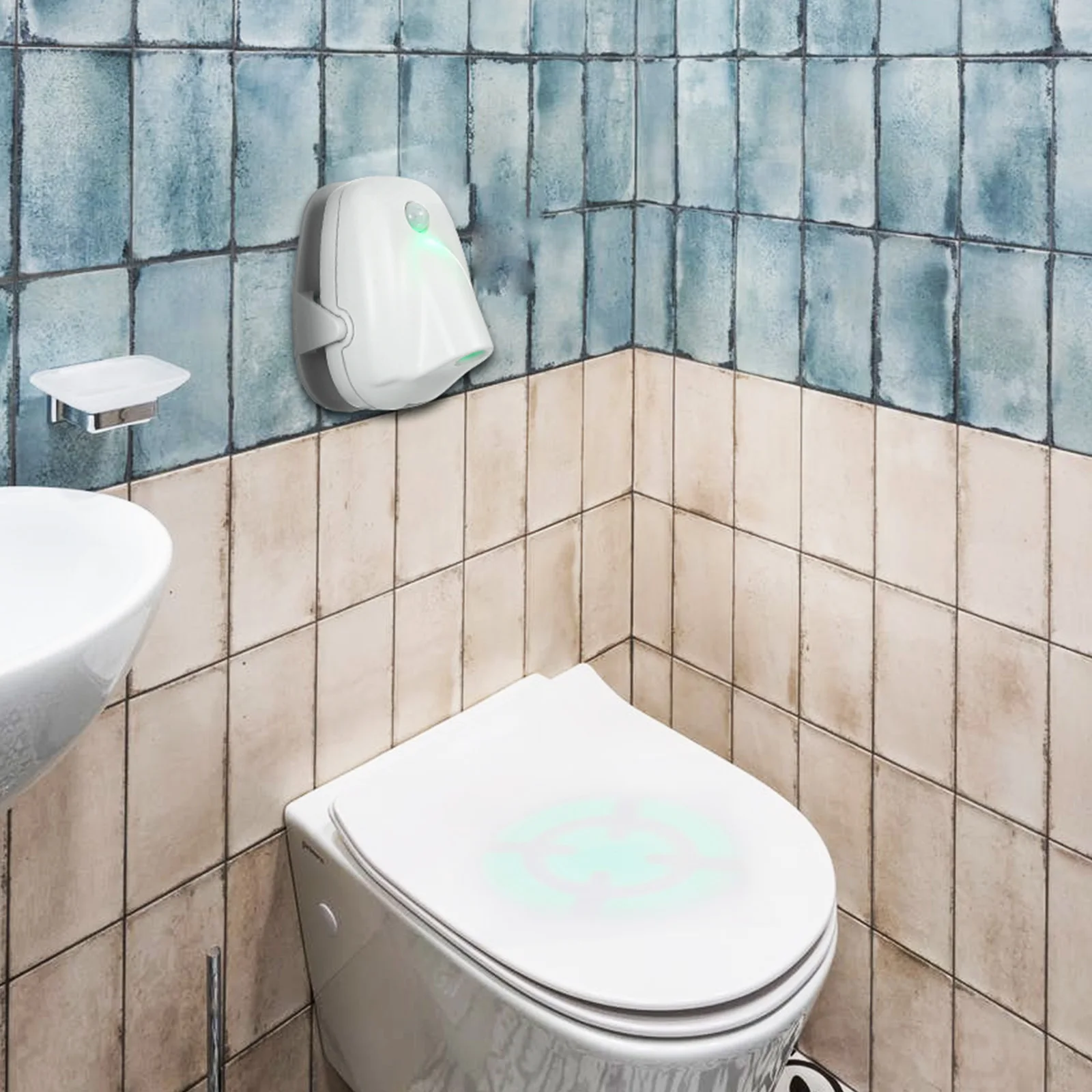 

Colorful Grey Toilet Sensor Lamp Projection Night Light Motion Activated Toilet LED Light Bathroom Sensor Lamp