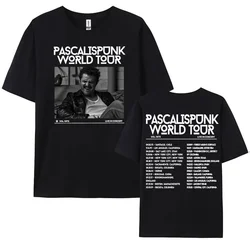 Pedro Pascal World Tour Two Double Sided Graphic T Shirt Men Women Fashion Hip Hop Retro T-shirt Casual O-Neck Oversized Tshirts