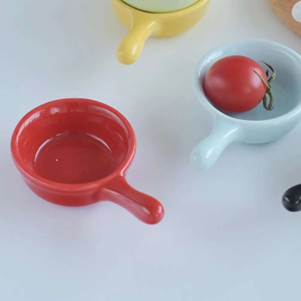 

6Pcs Ceramic Sauce Cups Egg Tray Small Sauce Dipping Dish Side Dishes Holder Restaurant Supplies Mini Condiment Bowl Easy Clean