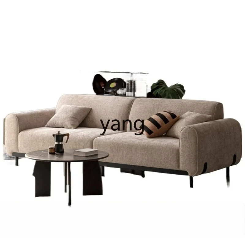 LMM  fabric sofa living room wabi-sabi wind four-person small apartment with high backrest