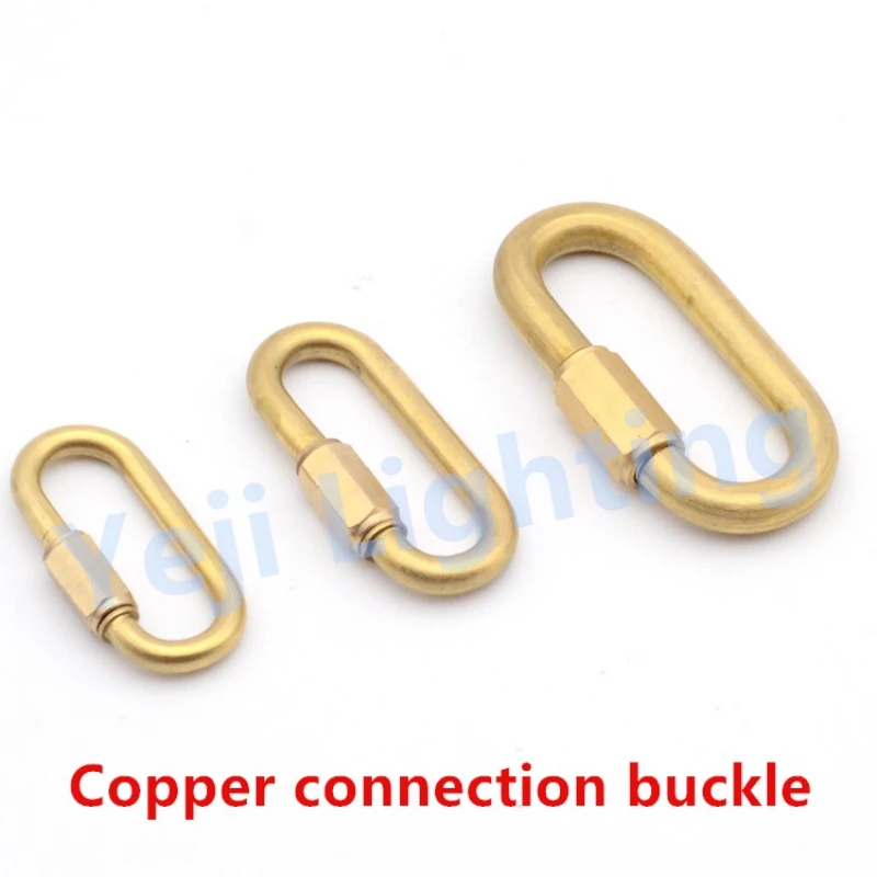 

Copper Connection Lock Buckle for Crystal Candle Lamp Chandelier Hanging Chain Hook Safe Brass Haps Metal Lighting Accessories