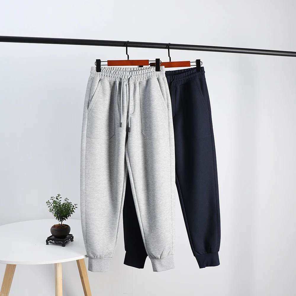 

Comfortable Breathable High ammage Knitted Fabric Men's Casual Sweatpants Elastic Waist Dstring Autumn Winter Faion Ur...