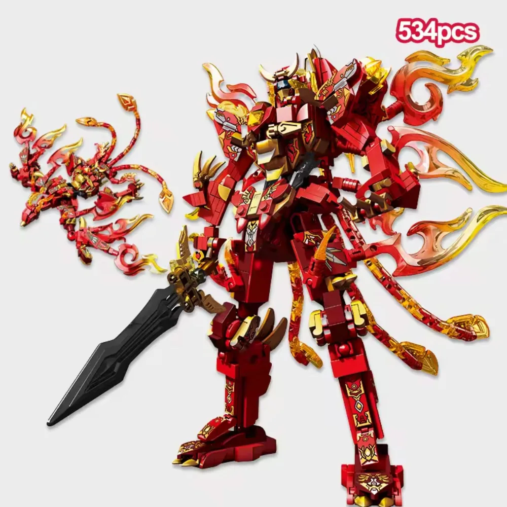 

MOC IDEAS 534pcs Transforming rosefinch Robots Building Blocks DIY Toys For Creative Steel Mecha Assembled Model Mini Bricks