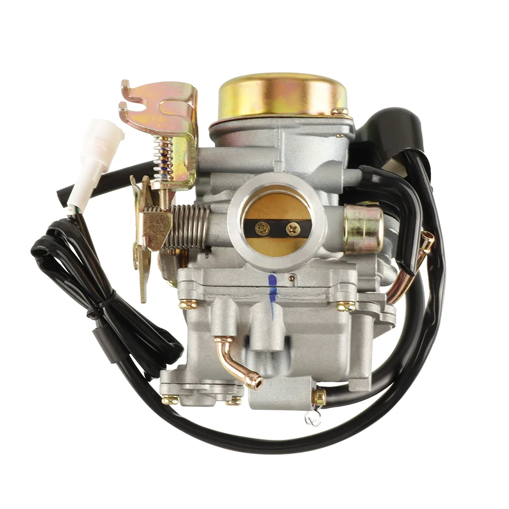 24.5mm CVK24 Carburetor Electric Throttle for Keihin Yamaha RS100 GY6 100cc 125cc 150cc 4 Stroke Scooter ATV Tricycles Dirt Carb