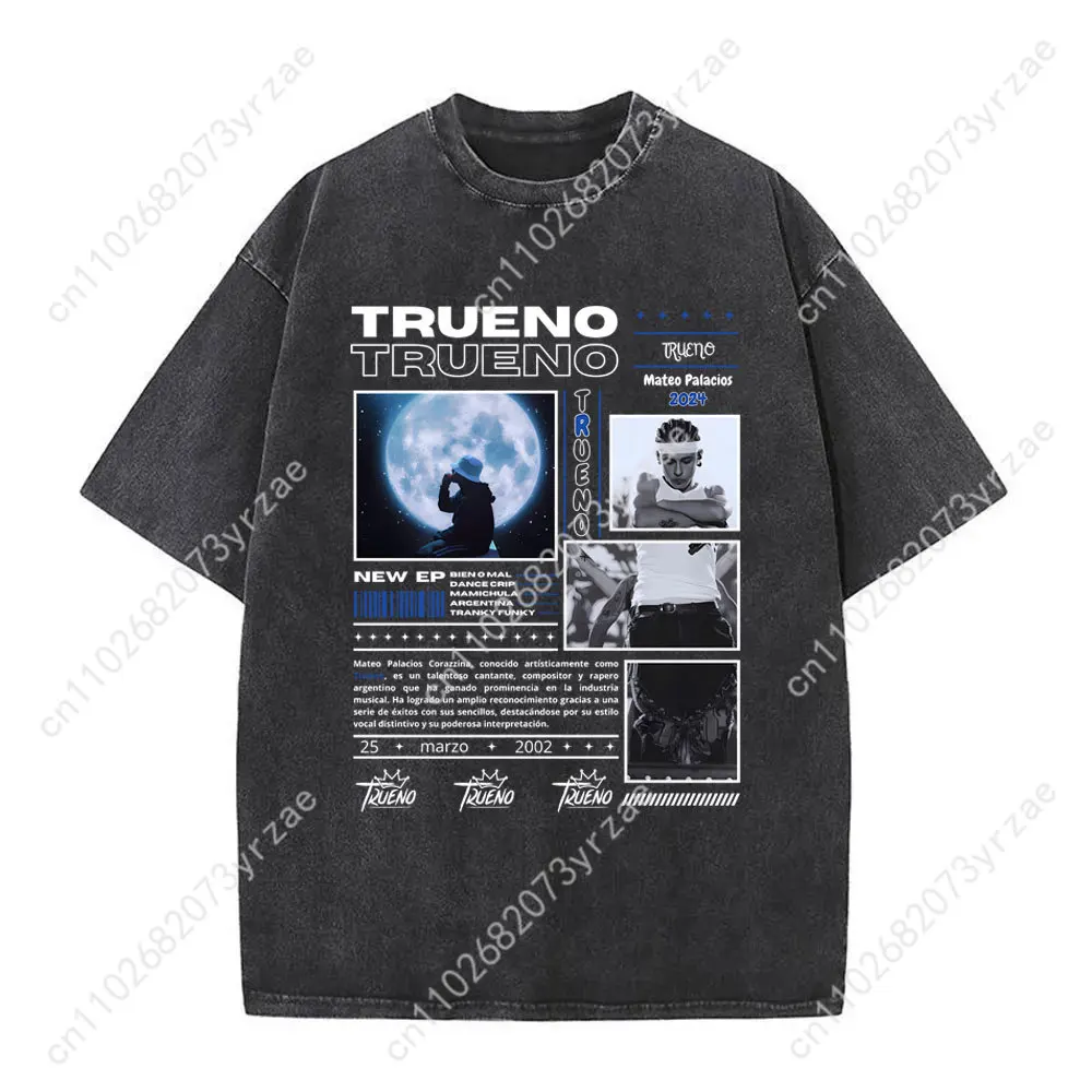 Trueno El Ultimo Balie ريترو التي شيرت رجل امرأة عالية الجودة خمر تي شيرت القطن قصير الأكمام موضة المحملة لينة تنفس القمم #3