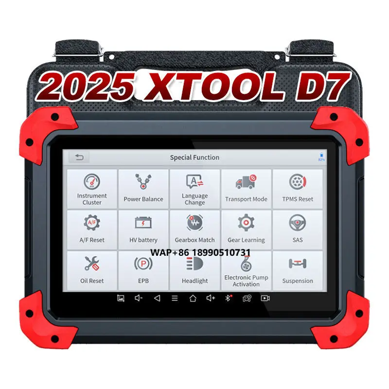 

Car Engine Analyzer Code Reader XTOOL D7 OBD2 Scanner Diagnostic Tool For All Car Key Programmer 36+ Resets, Injector Coding FCA