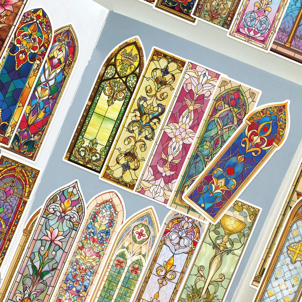 30pcs Baroque Church Architecture Style Bookmarks Decoration Cards Reading Annotations DIY Student Classroom Stationery Gifts