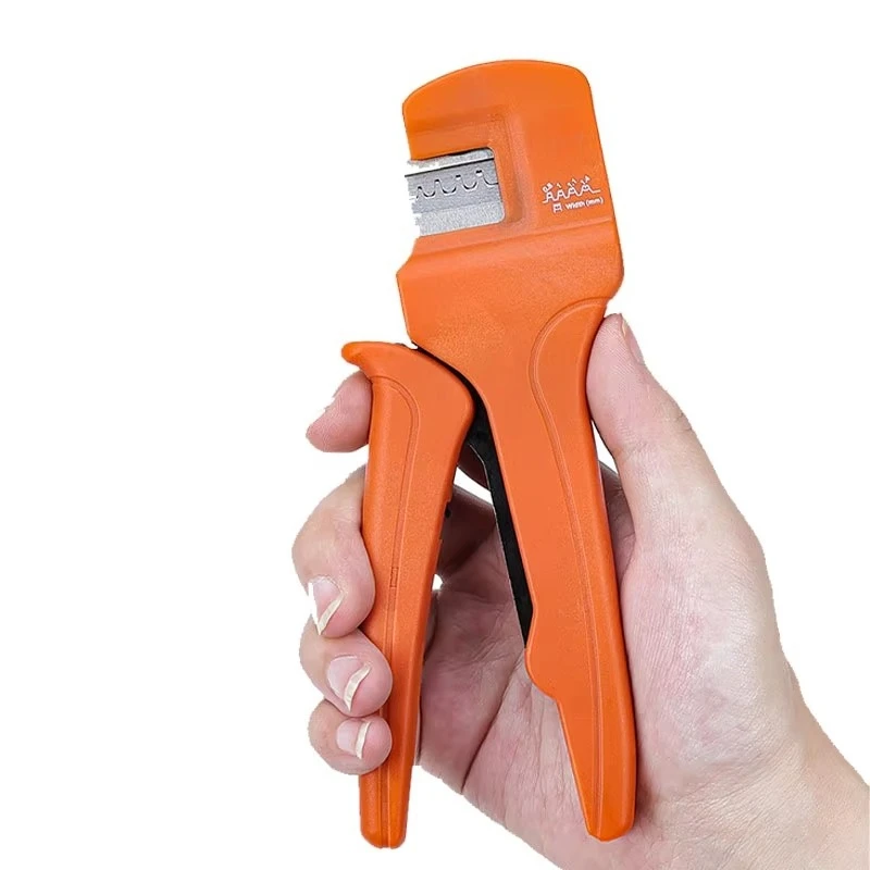 Precision Crimping Pliers 0.5-2.0mm² Open Barrel Terminal Ratchet Crimper Tool for Automotive Electrical Wiring Connectors