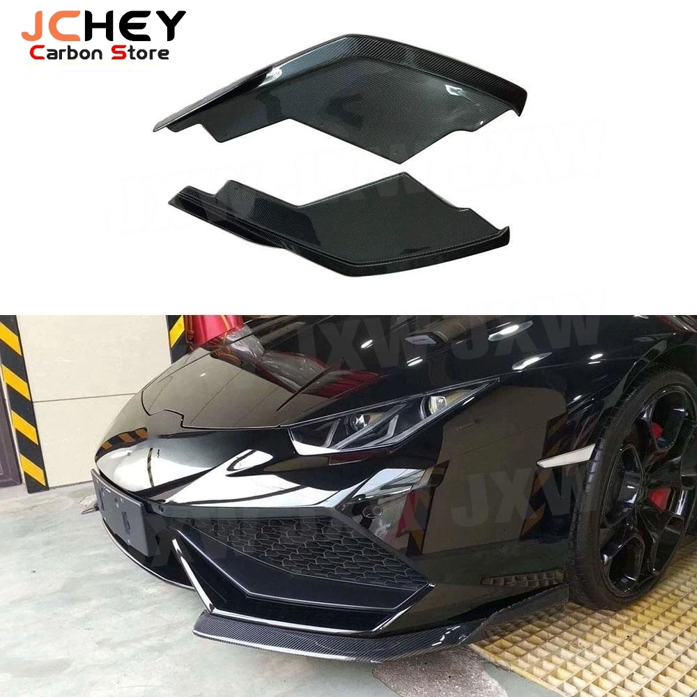 

JCHEY Front Bumper Lip Splitters Apron Body Kits Carbon Fiber For Lamborghini Huracan LP600 LP610 Coupe 2014-2017 Car