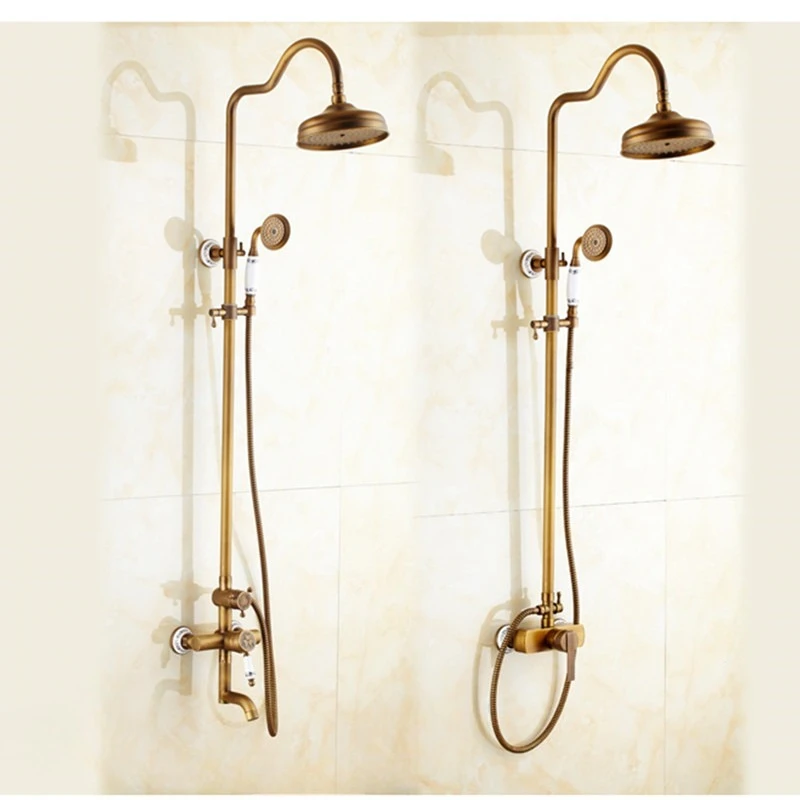 

European retro ancient Roman rain shower, blackened, antique, all copper
