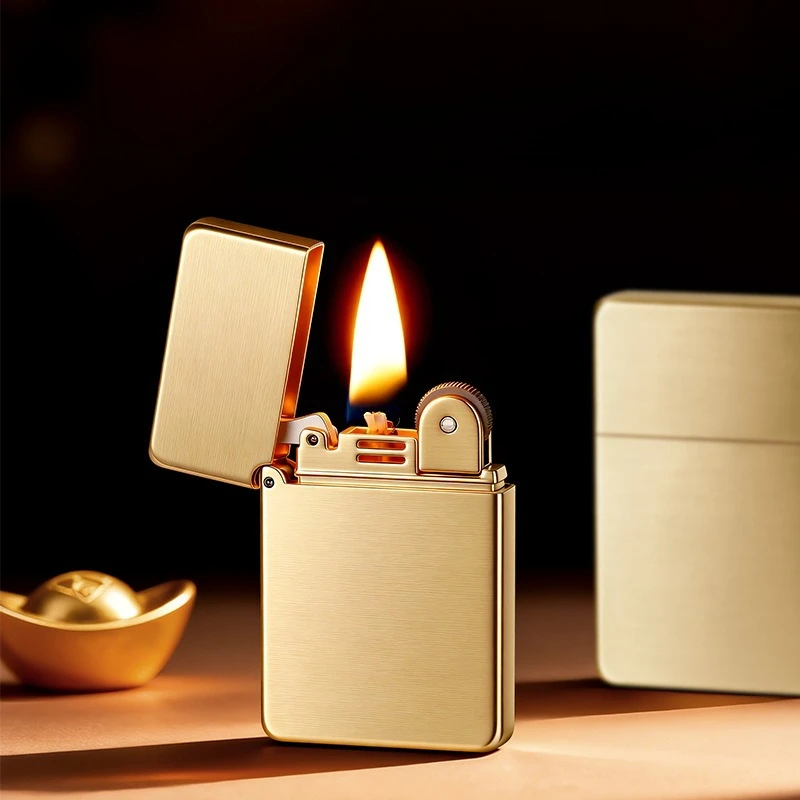 New High Beauty Kerosine Lighter Classic Retro Grinding Wheel Light Luxury Creative Men's Gift  Smoking Accessories